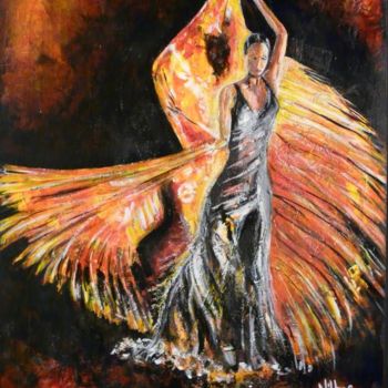 Peinture intitulée "Danseuse sévillane" par Nikkos, Œuvre d'art originale
