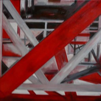 Peinture intitulée "Red i Sion 1  en co…" par Nikkos, Œuvre d'art originale