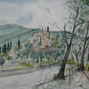 「Le champ des cigales」というタイトルの絵画 Nikkosによって, オリジナルのアートワーク