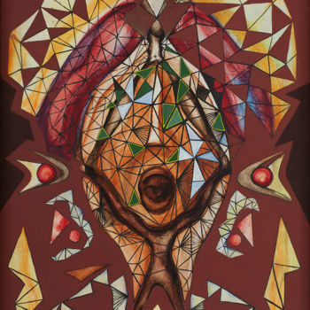 Картина под названием "a2 1969-03, 50x60 c…" - Nikned, Подлинное произведение искусства, Темпера