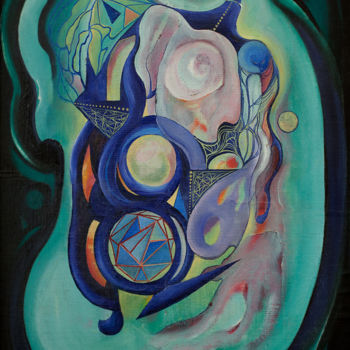 Картина под названием "a2 1969-04, 50x69 c…" - Nikned, Подлинное произведение искусства, Масло