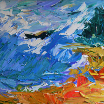 Peinture intitulée "Laguna Beach" par Nikol Aghababyan, Œuvre d'art originale, Huile
