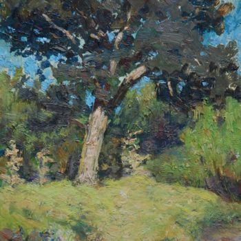 Pittura intitolato ""Tree"" da Nikolai Chebotaru, Opera d'arte originale