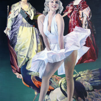 Painting titled "idols and fans" by Nikolai Taidakov, Original Artwork, Oil