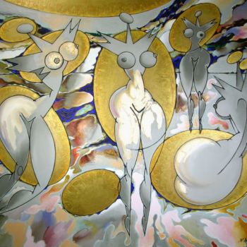 Pintura intitulada "SUNSET" por Nikolai Bartossik, Obras de arte originais, Acrílico