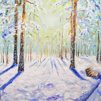 Peinture intitulée "Sosnovka park" par Nikolaj (Kolyan) Fomin, Œuvre d'art originale, Huile