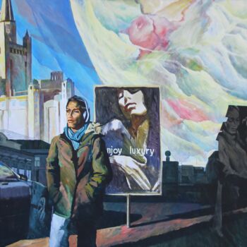 Peinture intitulée "Небо в кармане" par Nikolai Pak, Œuvre d'art originale, Acrylique