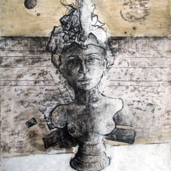 Disegno intitolato "Musa" da Nikola Radonjic Johnny, Opera d'arte originale, Grafite