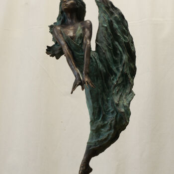 Sculpture titled "Flying" by Nikolai Shatalov, Original Artwork, Bronze