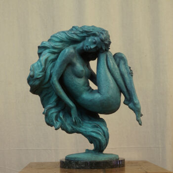Escultura intitulada "The dream of the ri…" por Nikolai Shatalov, Obras de arte originais, Bronze Montado em Pedra