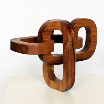 Sculpture intitulée "6hoch3_limitierte E…" par Nikolaus Weiler, Œuvre d'art originale, Bois