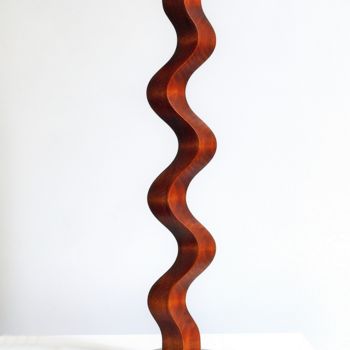 Sculpture titled "sinus column" by Nikolaus Weiler, Original Artwork, Wood