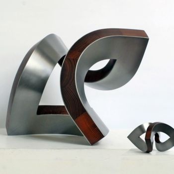 Sculpture titled "Bogenkomplex" by Nikolaus Weiler, Original Artwork, Metals