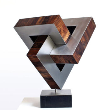Sculpture titled "Trequada" by Nikolaus Weiler, Original Artwork, Stainless Steel