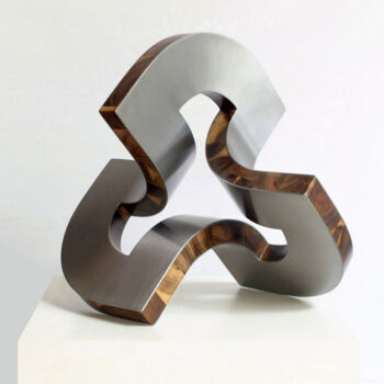 Skulptur mit dem Titel "wogende Sequenz" von Nikolaus Weiler, Original-Kunstwerk, Edelstahl