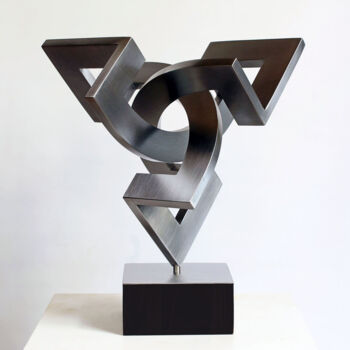 Скульптура под названием "dynamische Expansion" - Nikolaus Weiler, Подлинное произведение искусства, Металлы
