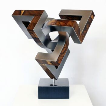 Skulptur mit dem Titel "dynamische Dimension" von Nikolaus Weiler, Original-Kunstwerk, Edelstahl