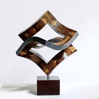 Sculpture intitulée "Raumfaltung" par Nikolaus Weiler, Œuvre d'art originale, Acier inoxydable