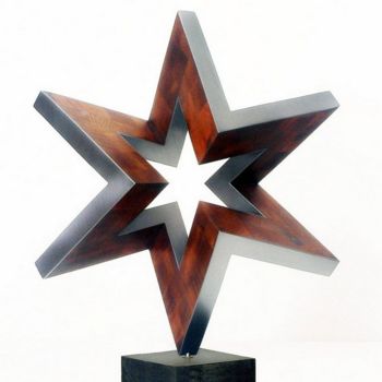 Skulptur mit dem Titel "introstella" von Nikolaus Weiler, Original-Kunstwerk, Metalle