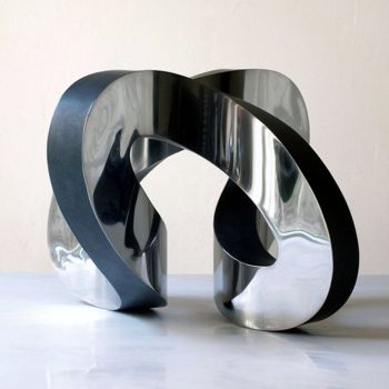 Sculpture titled "allfaltung" by Nikolaus Weiler, Original Artwork, Metals