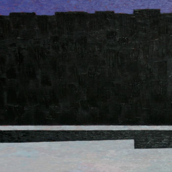 Malerei mit dem Titel "Loneliness. Winter" von Nikolay Biryukov, Original-Kunstwerk, Öl