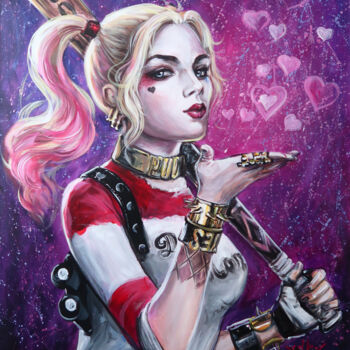 绘画 标题为“Harley Quinn” 由Nikolay Kharitonov, 原创艺术品, 丙烯