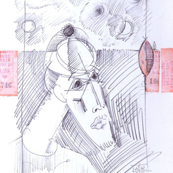 Zeichnungen mit dem Titel "Under the stars" von Nikolay Krivoshein, Original-Kunstwerk, Andere