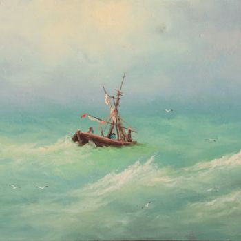"Boat" başlıklı Tablo Nikolay Lyamin tarafından, Orijinal sanat, Petrol