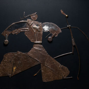 Sculptuur getiteld "The granting leave…" door Nikolay Spiridonov, Origineel Kunstwerk, Metalen