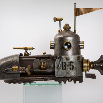 제목이 "Boat-galosh-object…"인 조형물 Nikolay Spiridonov로, 원작, 금속