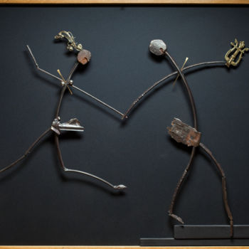 Skulptur mit dem Titel ""Don't look back!"…" von Nikolay Spiridonov, Original-Kunstwerk, Metalle