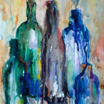 "Bottles" başlıklı Tablo Nikolay Starostenko tarafından, Orijinal sanat, Suluboya