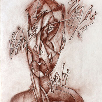 Drawing titled "Psychic" by Nikolay Starostenko, Original Artwork, Pastel