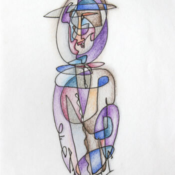 Рисунок под названием "Abstract drawing of…" - Nikolay Starostenko, Подлинное произведение искусства, Цветные карандаши