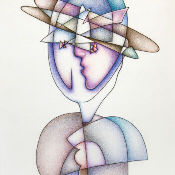 Drawing titled "Music lover" by Nikolay Starostenko, Original Artwork, Marker