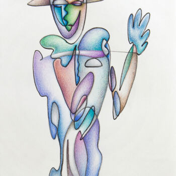 Рисунок под названием "Genie" - Nikolay Starostenko, Подлинное произведение искусства, Цветные карандаши