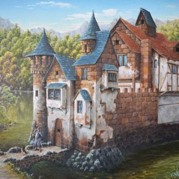 Painting titled "Castle Sweet Castle…" by Nikolay Velikiy, Original Artwork, Oil