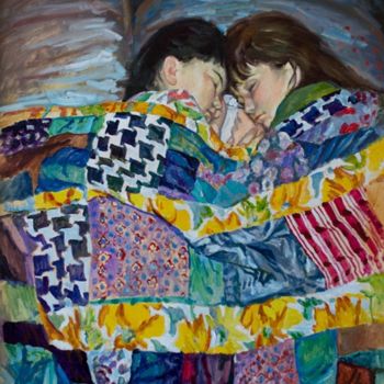 Pintura titulada "Peaceful sleep" por Nikolay Klyagin, Obra de arte original, Oleo