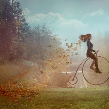 Цифровое искусство под названием "Autumn" - Nikolina Petolas, Подлинное произведение искусства, Фотомонтаж