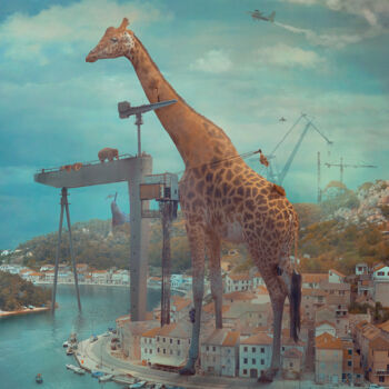 Arte digitale intitolato "High and Away, 65x4…" da Nikolina Petolas, Opera d'arte originale, Fotomontaggio