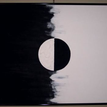 Painting titled "White and black" by George Nikonov, Original Artwork