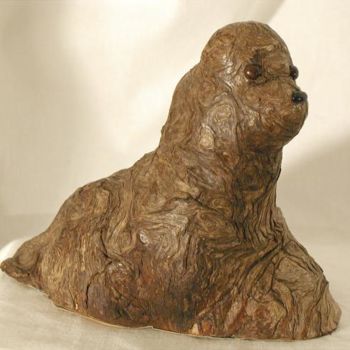 Artisanat intitulée "Dog" par George Nikonov, Œuvre d'art originale