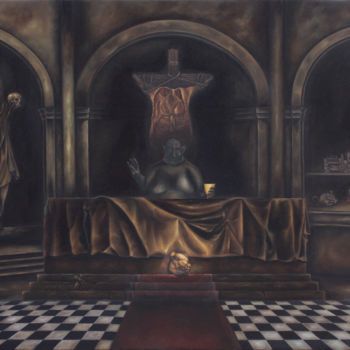 Peinture intitulée "Beelzebub" par Nikostoytoyntzis, Œuvre d'art originale, Huile