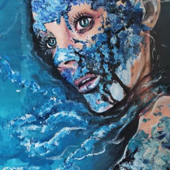 Картина под названием "Melting" - Виктория Марценюк, Подлинное произведение искусства, Акрил