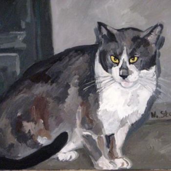 「кот-хулиган」というタイトルの絵画 N.Snoyanovaによって, オリジナルのアートワーク
