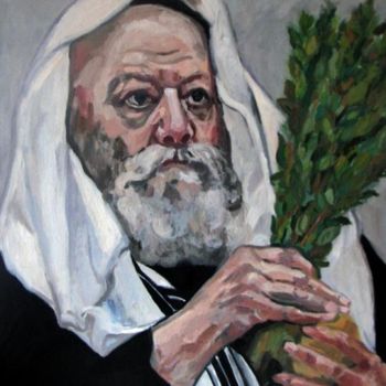 Malerei mit dem Titel "Rebbe" von N Snoyanova, Original-Kunstwerk