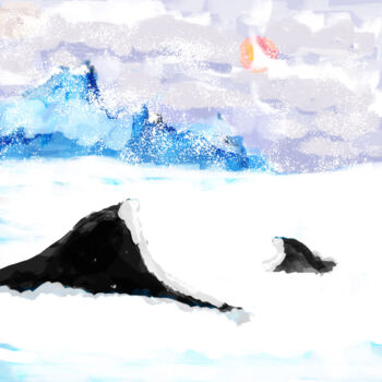 数字艺术 标题为“Mystery in the snow” 由Nil, 原创艺术品, 数字油画