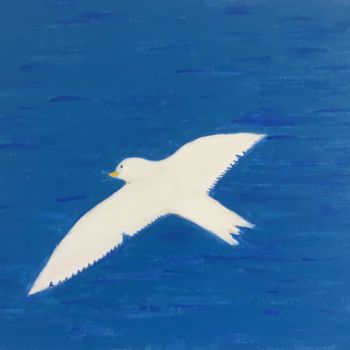 Painting titled "Seagull flight" by Nilda Raw, Original Artwork, Acrylic