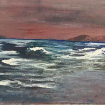 Painting titled "SCRAMBLED SEA" by Nilda Raw, Original Artwork, Acrylic