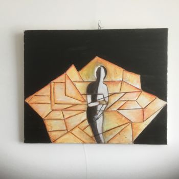 Ζωγραφική με τίτλο "TRYING TO BREAK FREE" από Nilda Raw, Αυθεντικά έργα τέχνης, Ακρυλικό